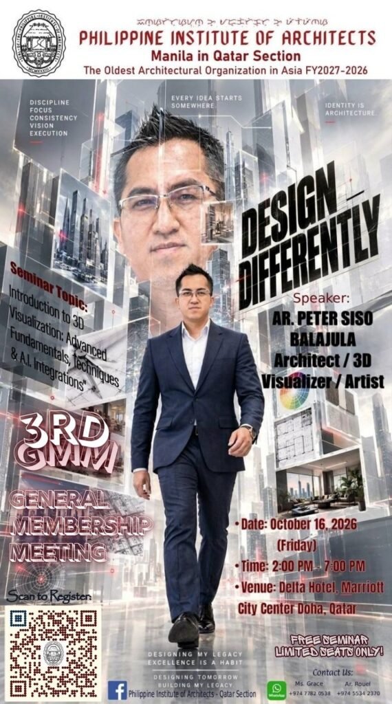 Join the PIA Manila in Qatar Section on our 3rd General Membership Meeting (GMM) Seminar & Workshop!